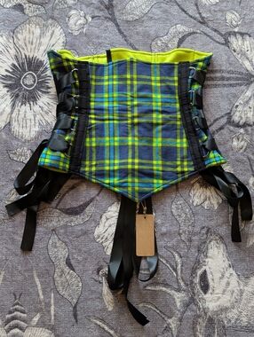 Plaid Underbust Corset Top